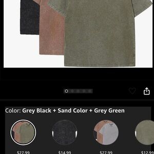 Men's Grey Green Short Sleeve Tee